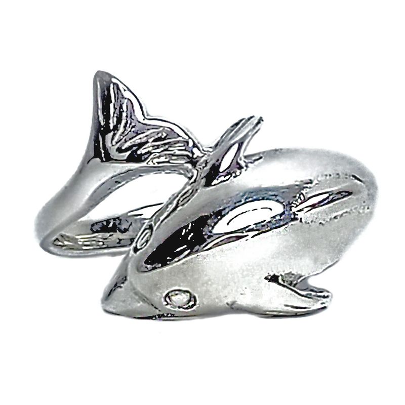 ANDREA COGGIOLA JOYAS - Anillo Delfín #14 Plata Fina 925