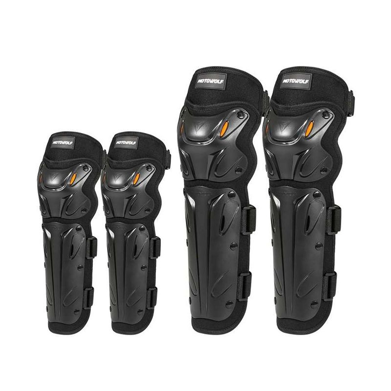 MOTOWOLF - Pack Rodilleras y Coderas Largas para moto Motowolf 1010