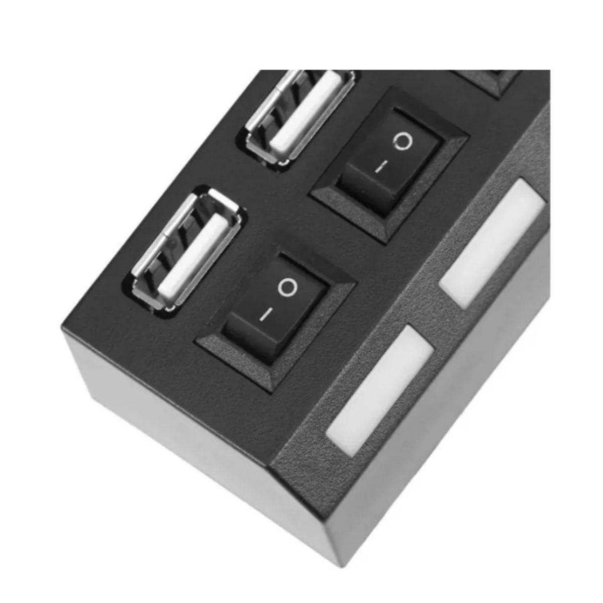 GENERICO - Hub Usb 2.0 Hi-speed 7 Puertos Con Interruptor On Off Led