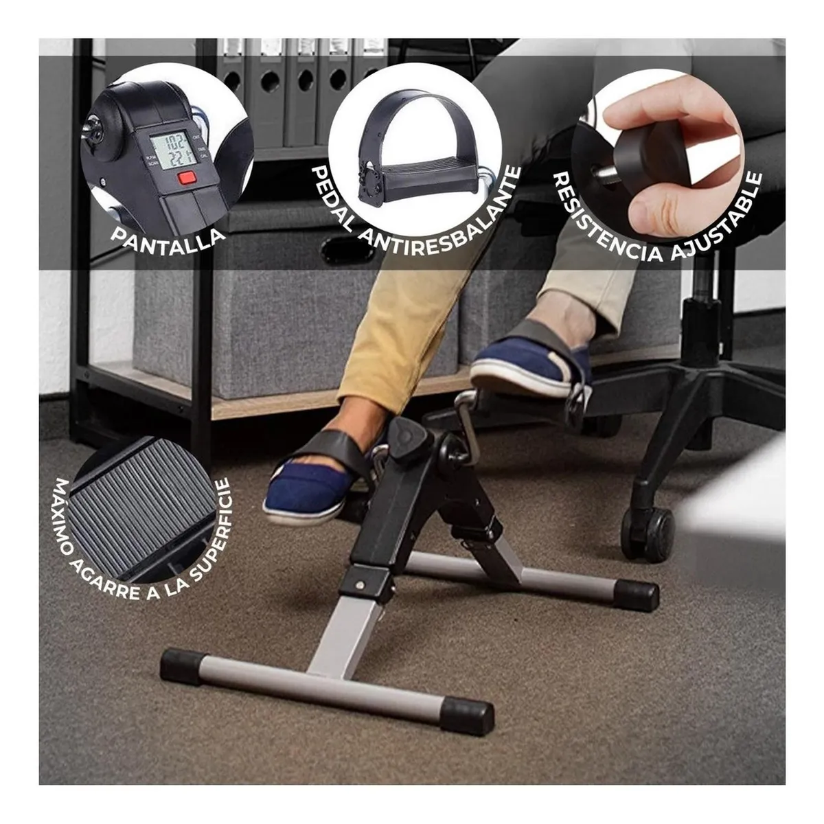 XPORT - Pedalera Ejercitador De Manos Y Pies Con Pantalla Lcd