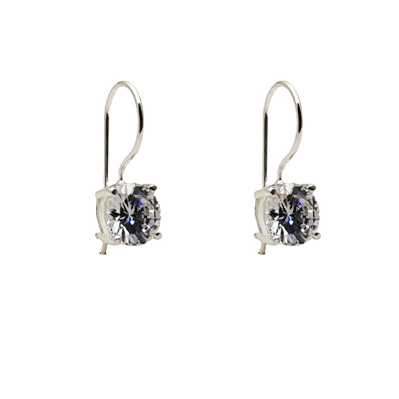 JOYAS MYTOKE - Aros Piedra Circon Gancho Plata 925 Mujer Juvenil