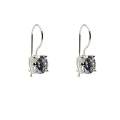 JOYAS MYTOKE - Aros Piedra Circon Gancho Plata 925 Mujer Juvenil