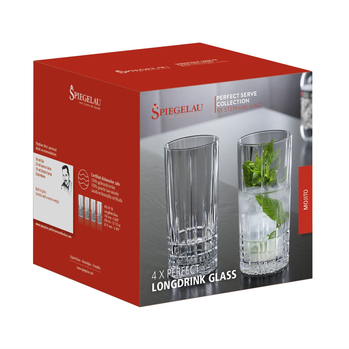 SPIEGELAU - Set 4 Vasos Largos Perfect Serve Collection.
