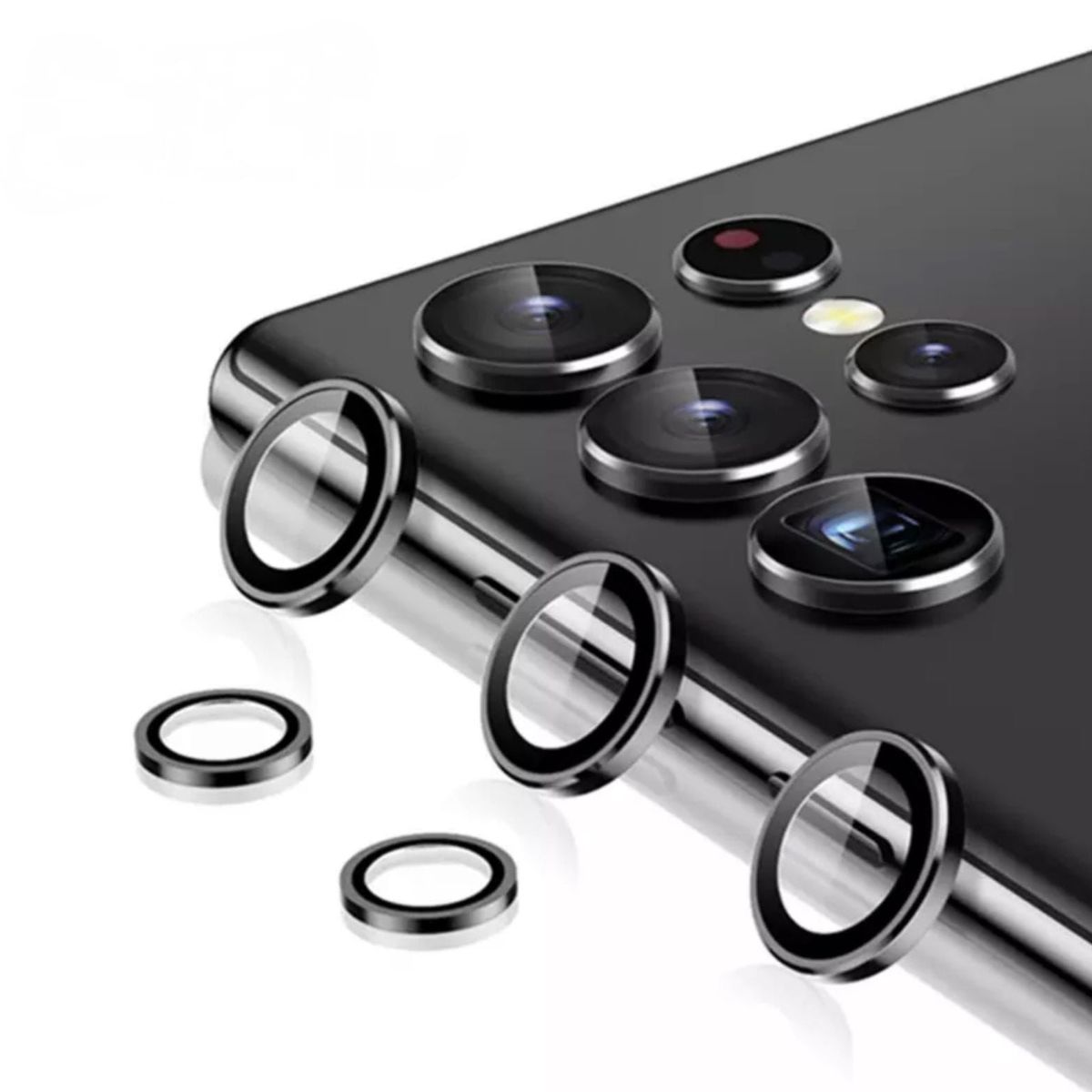 GENERICO - Protector De Lentes Para Samsung S22 Ultra - Negro