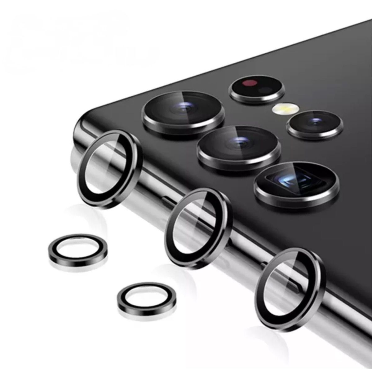 GENERICO - Protector De Lentes Para Samsung S22 Ultra - Negro