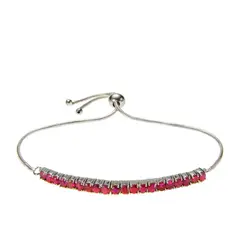 ALYN B JOYAS - Pulsera de Plata 925 con gemas de RubÃ­