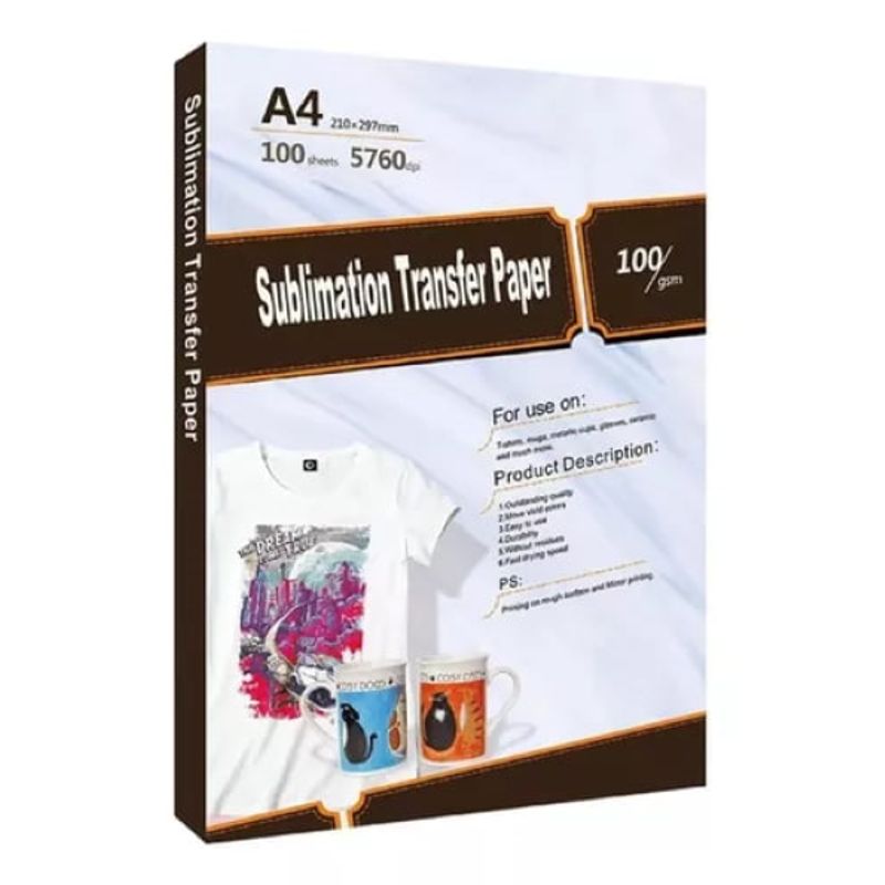 GENERICO - Papel Sublimación A4 De 100 g X 100 Hojas Rosada Premium