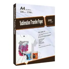 GENERICO - Papel Sublimación A4 De 100 g X 100 Hojas Rosada Premium
