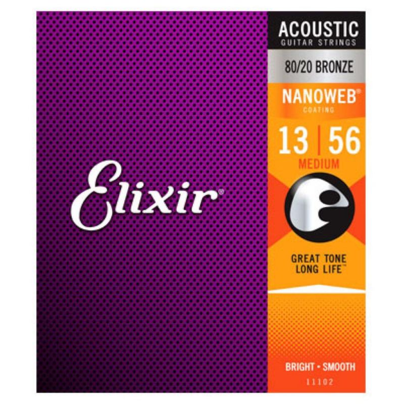 ELIXIR - Cuerdas para guitarra acustica Elixir 11102 - Multicolor