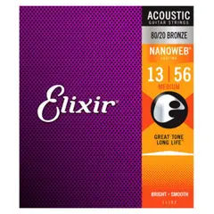 ELIXIR - Cuerdas para guitarra acustica 11102 - Multicolor