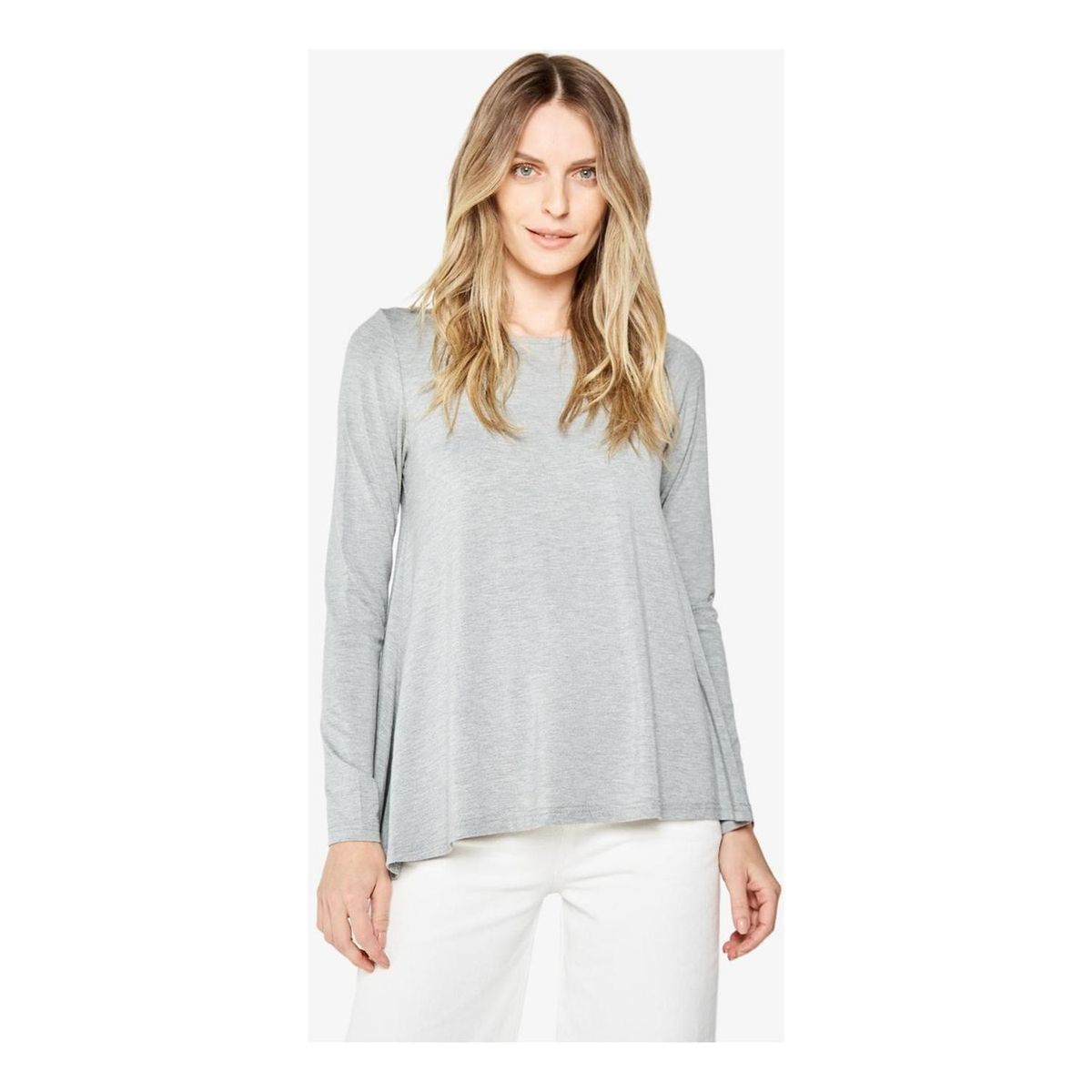 JACINTA TIENDA - Polera Bianca Campana gris Jacinta Tienda