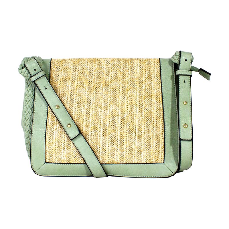 MAILEA - Bandolera ecocuero para mujer verde menta