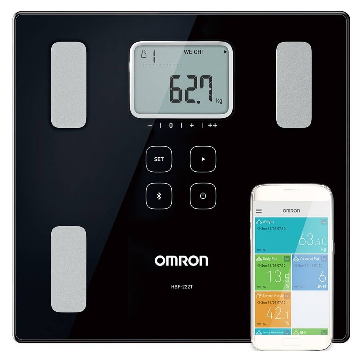 OMRON - Balanza De Control Corporal Hbf222t