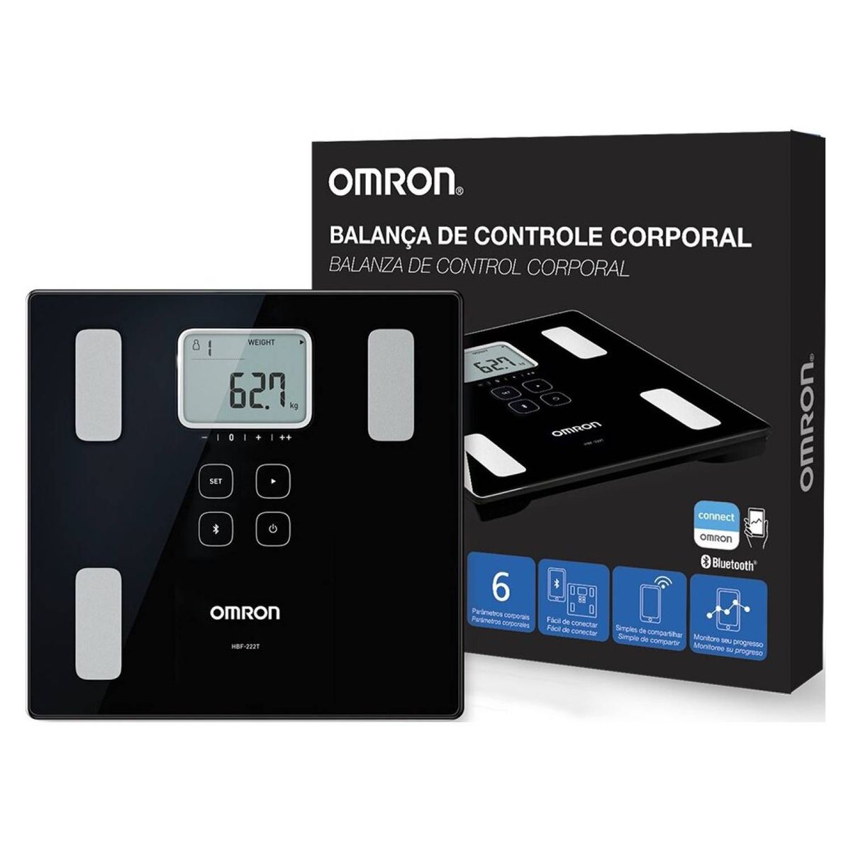 OMRON - Balanza De Control Corporal Hbf222t