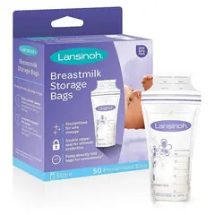 LANSINOH - Bolsa almacenamiento leche materna 50un