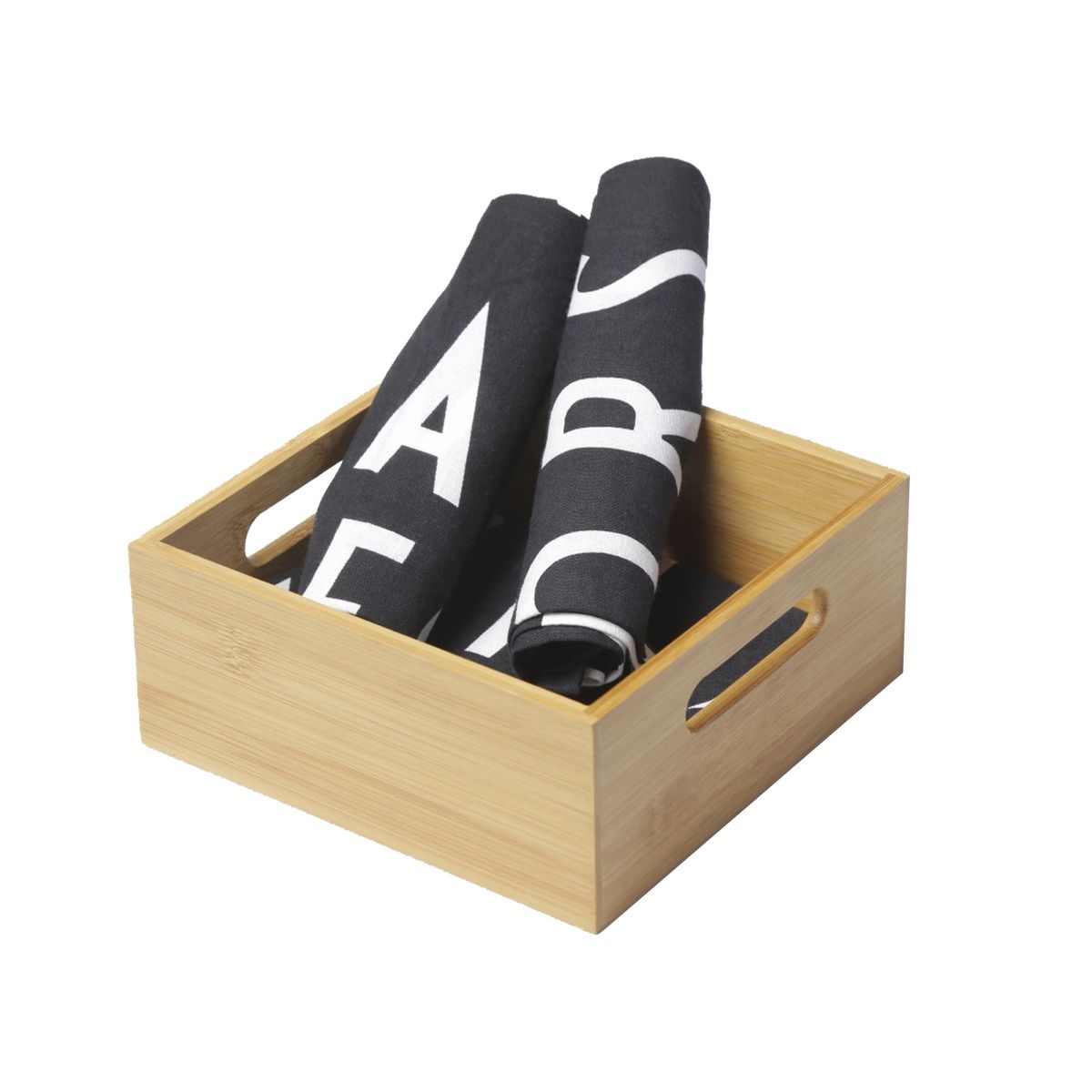 HBT - Servilletero Bambú Natural HBT - 20x20x9 cm