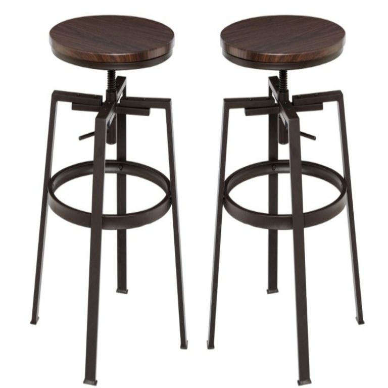 Topower Taburete De Bar De Café Con Altura Ajustable