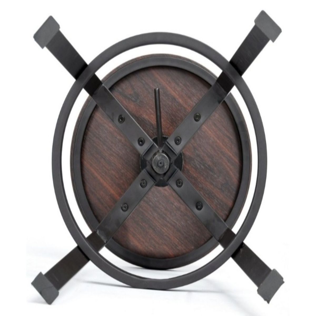 ARTIHOGAR - Pack  2 Taburete Industrial Vintage Metal Madera