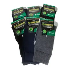 GENERICO - 12 Pares Calcetines Gruesos Con Fibra De Cobre y Algodón Para Hombre