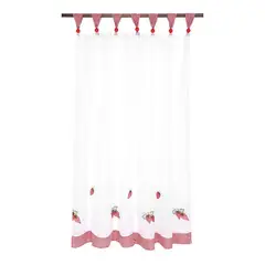 CHANTILLY - Cortina Velo Cocina Frutilla 120x135 Cm.