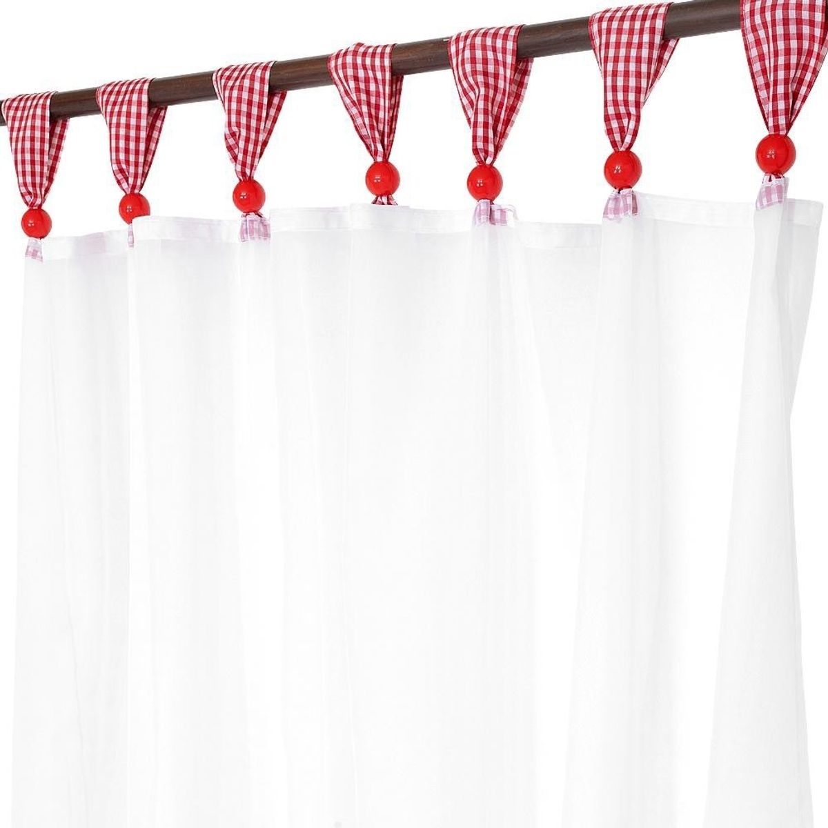 CHANTILLY - Cortina Velo Cocina Frutilla 120x135 Cm.