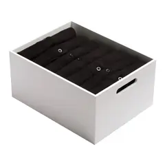 HBT - Caja Bambu Blanco Tamaño S 29x19x13 cm