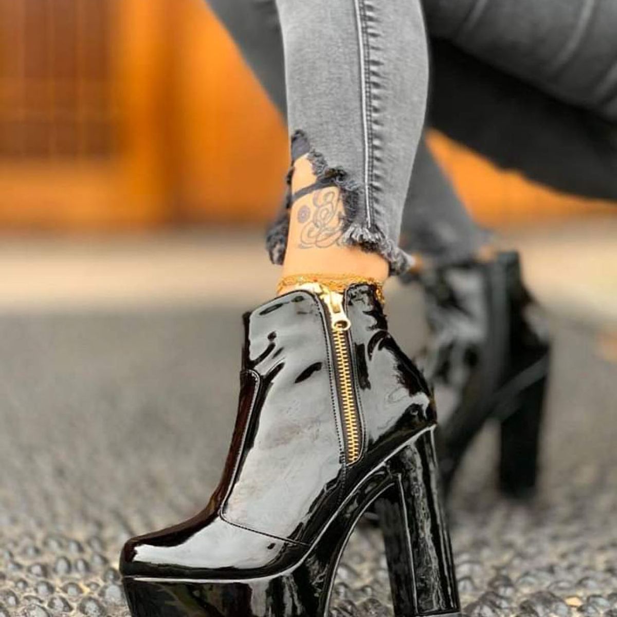 IMPORTADORA PASCALE MC - Botín Mujer Alto cierre dorado