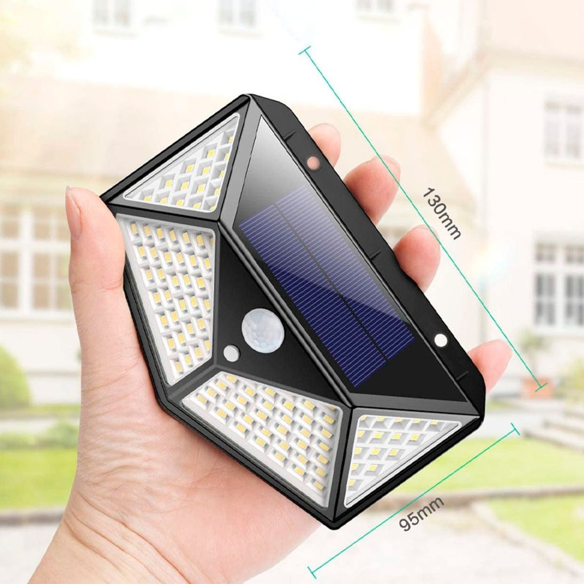 GENERICO - Pack 10 Focos Solar 100 Led Con sensor de Movimiento