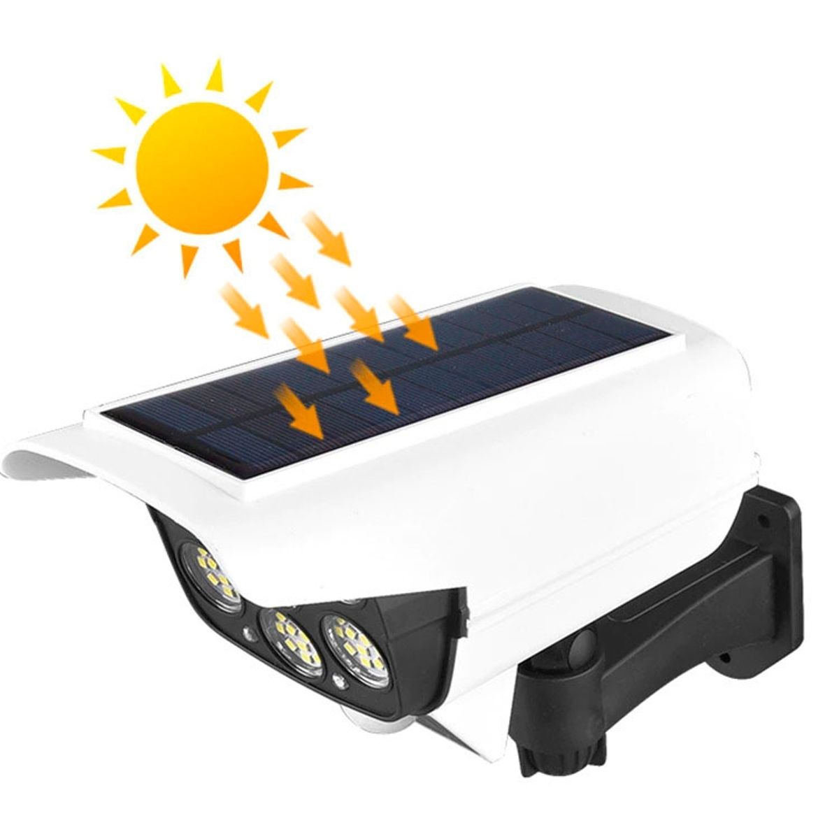 GENERICO - Foco Solar Tipo Cámara Seguridad Sensor De Movimiento