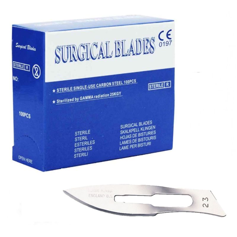 NIPRO - Hoja Bisturí N°23 Surgical Blades Caja 100 Un