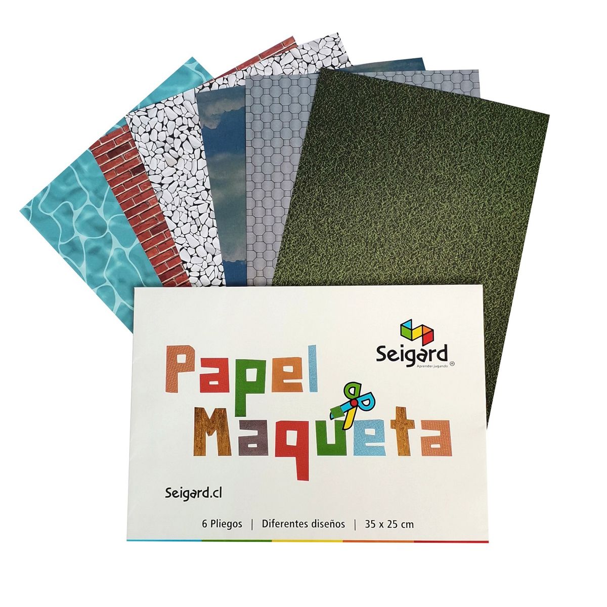 SEIGARD - Sobre Papel Maqueta 6 pliegos SEG884 Color Variado