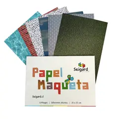 SEIGARD - Sobre Papel Maqueta 6 pliegos SEG884 Color Variado