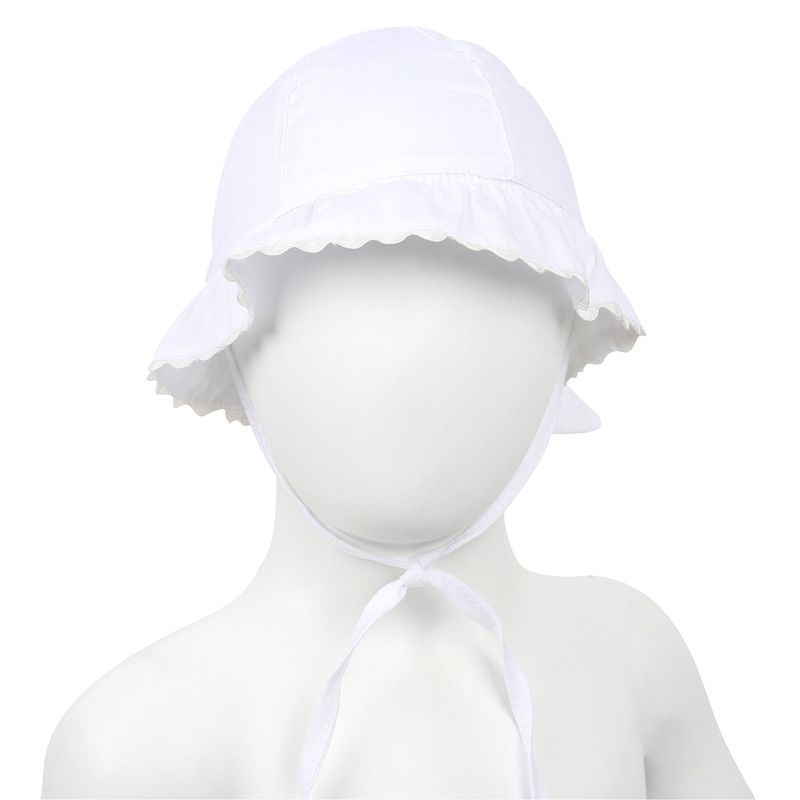 PILLIN - Gorro Bebe Niña Algodón Verano Blanco Pillín PILLIN