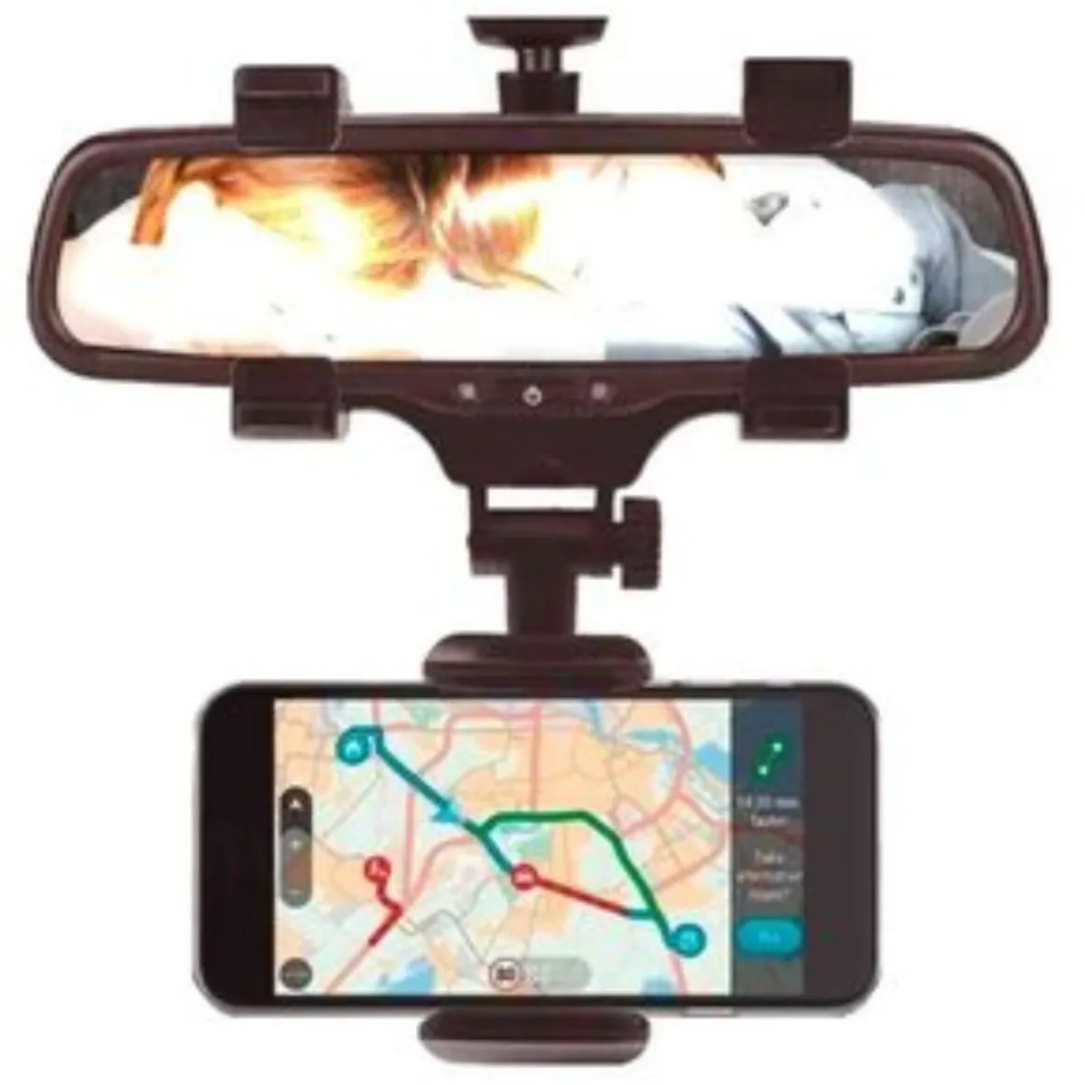 GENERICO - Soporte Celular Auto Porta Celular Retrovisor
