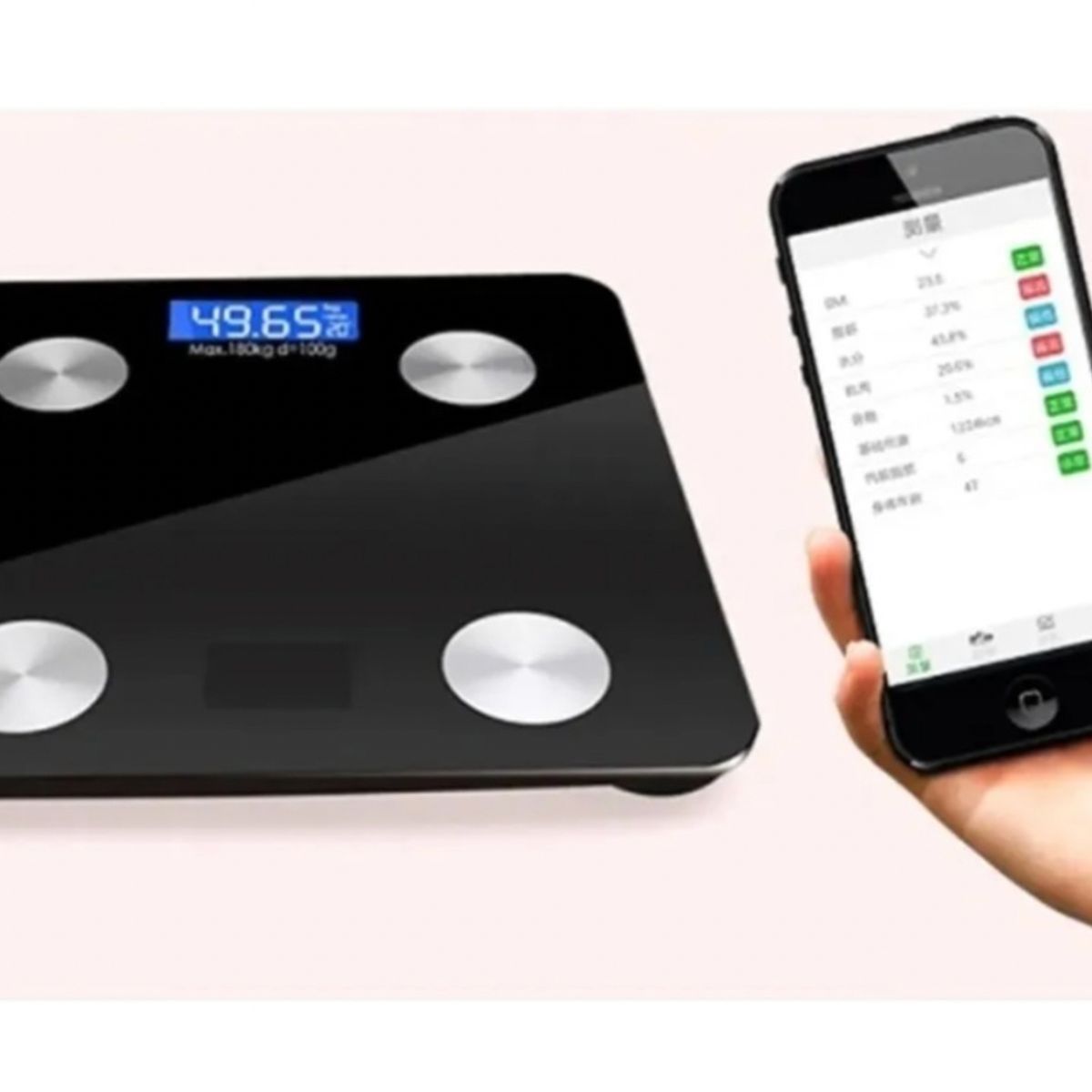 GENERICO - Balanza Pesa Digital Inteligente Bluetooth Pesa De Baño