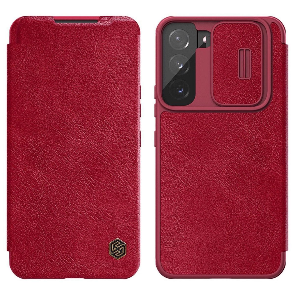 NILLKIN - Carcasa Nillkin Flip Cover Para Samsung S22 Plus - Rojo