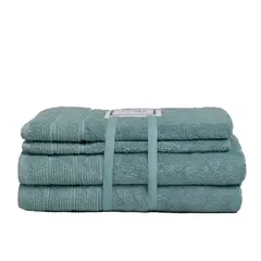 HOHOS CASA - Set de toallas Deluxe 100% algodón turco 620gr, color Verde agua.