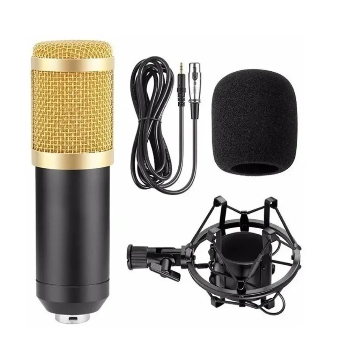 GENERICO - Kit Micrófono Estudio Condensador Profesional Soporte Brazo