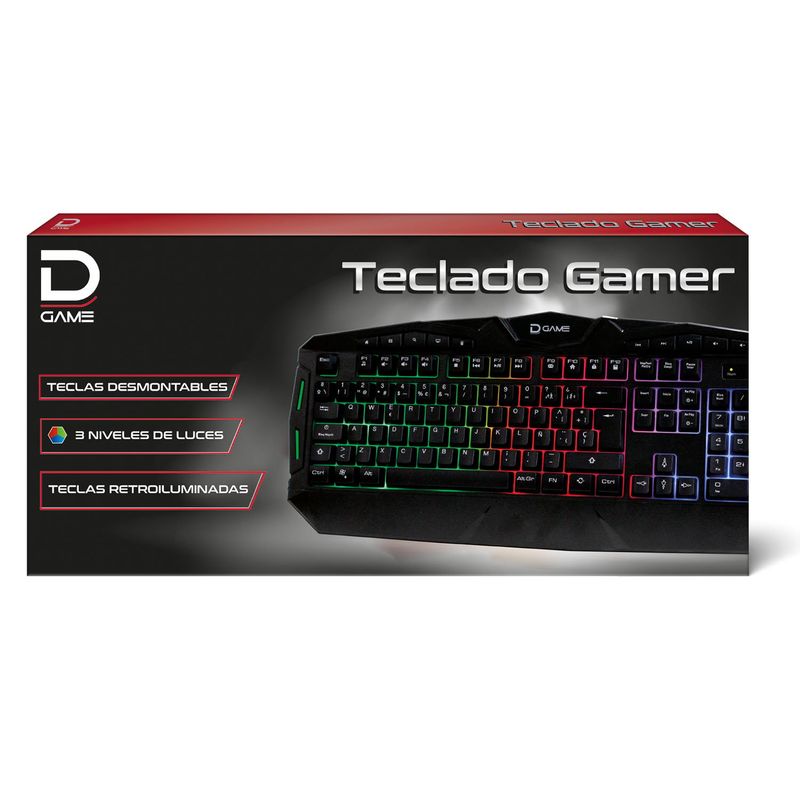 DATACOM - Teclado Gamer Retroiluminado USB Datacom Pronobel