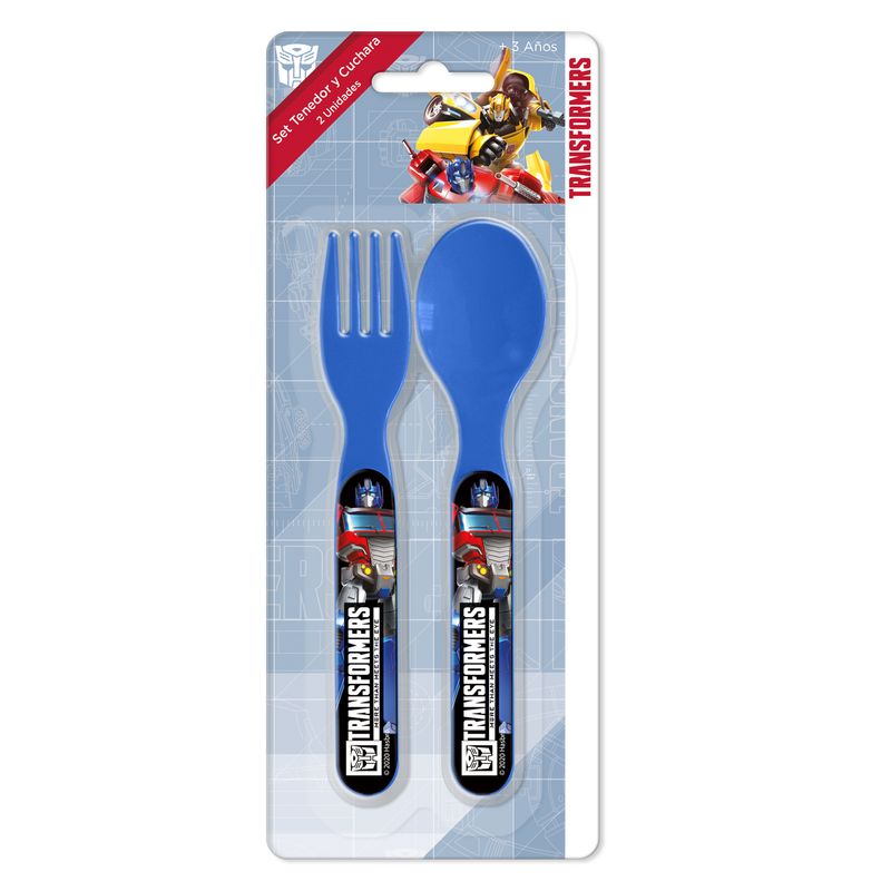 TRANSFORMERS - Set Tenedor Y Cuchara Transformers