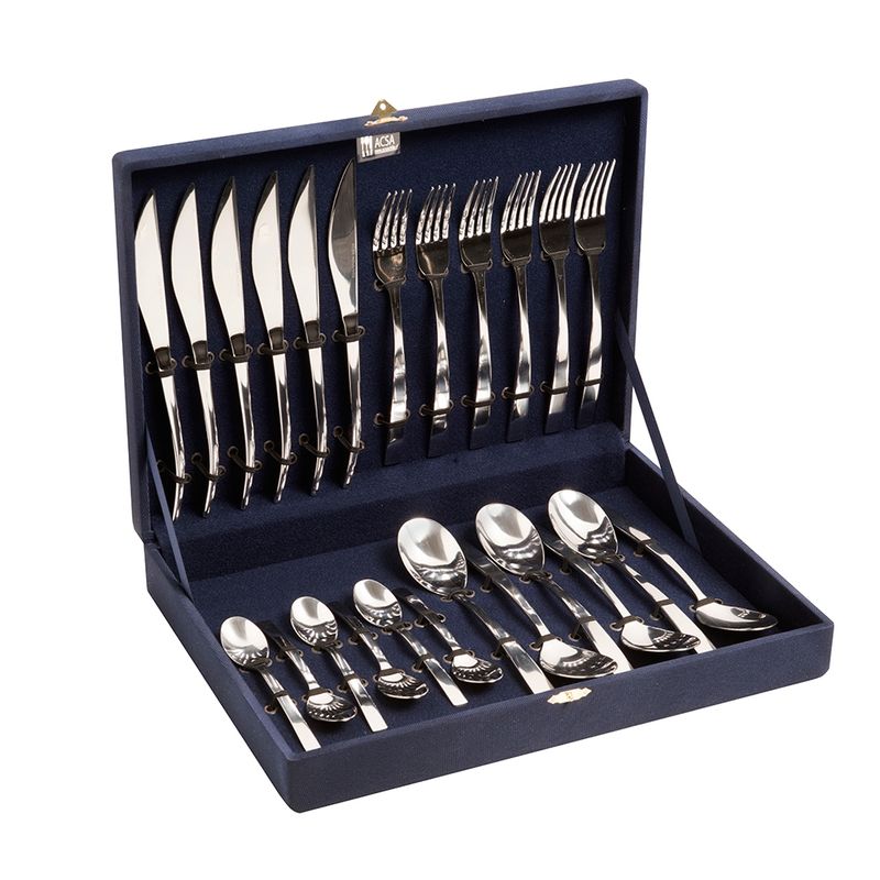 ACSA - ACSA NOVAINOX SET DE  CUCHILLERIA 6 PERSONAS 24 PIEZAS MOD NOVAINOX