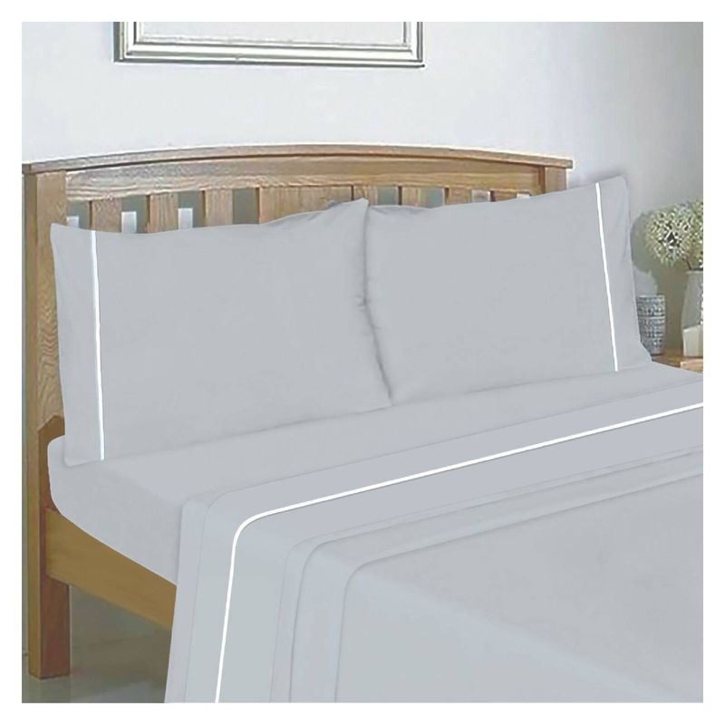 CHANTILLY - Sabanas 144H Lisas 2.5 Plazas Gris Perla