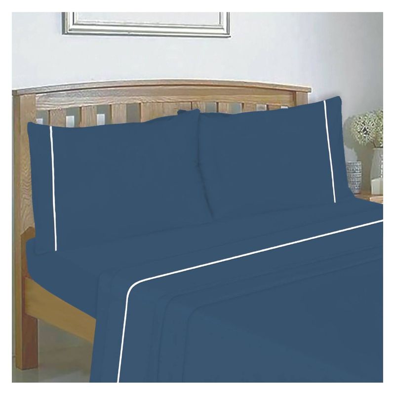 CHANTILLY - Sabanas 144H Lisas 2.5 Plazas Azul