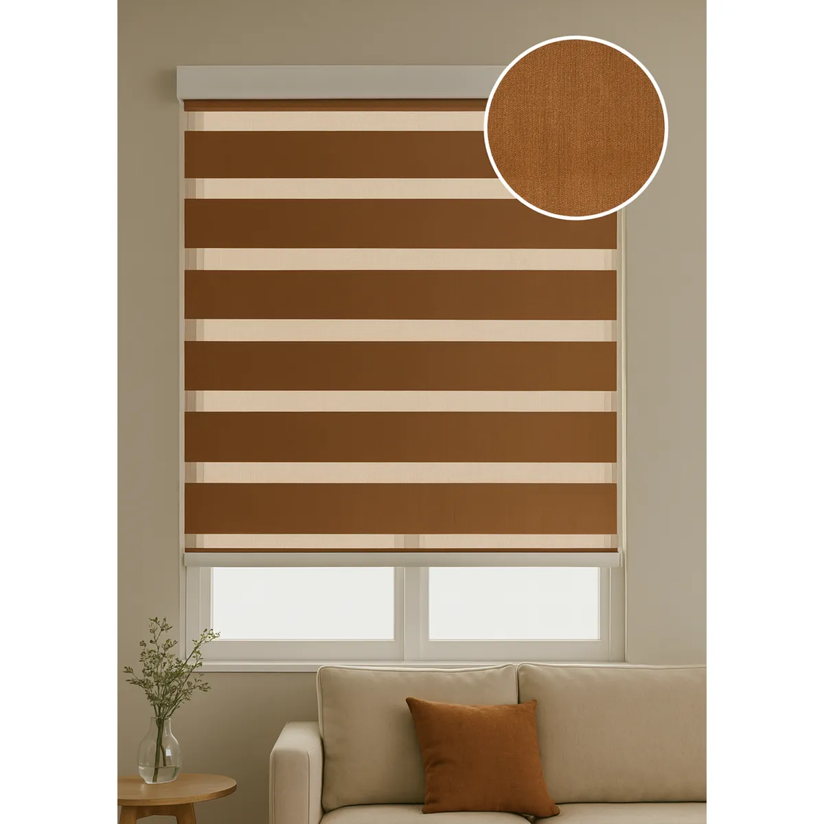 CLEMS CORTINAS - Cortina Roller Duo 120X140 Madera