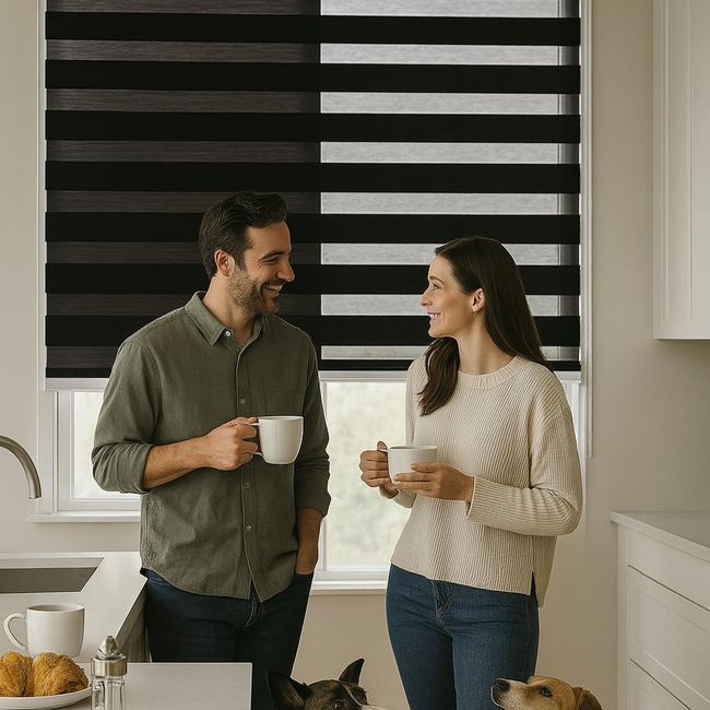 CLEMS CORTINAS - Cortina Roller Duo 120X220 Negro