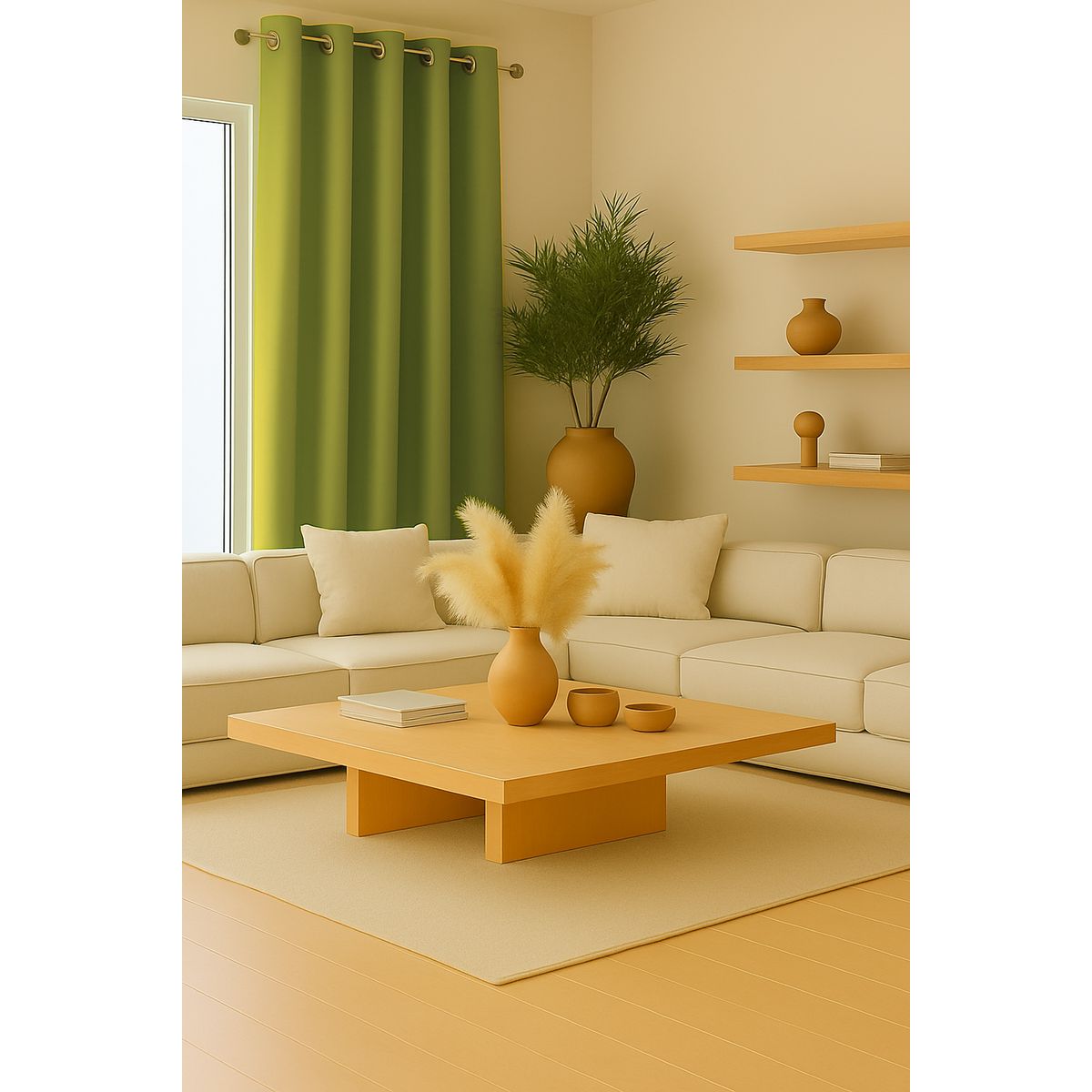 CLEMS - Cortina Blackout 100% Engomada Termica Tela Ligera 140x225 - Microfibra Premium - 1 Paño Verde