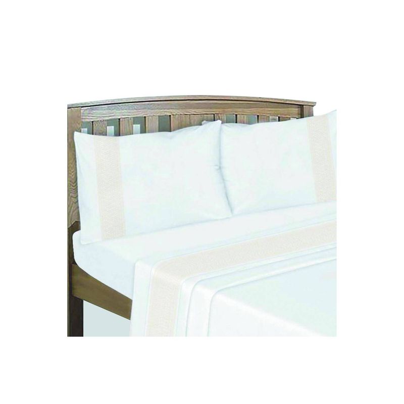 CHANTILLY - Sabanas Bordadas 144H Lance 1.5 Plazas Beige