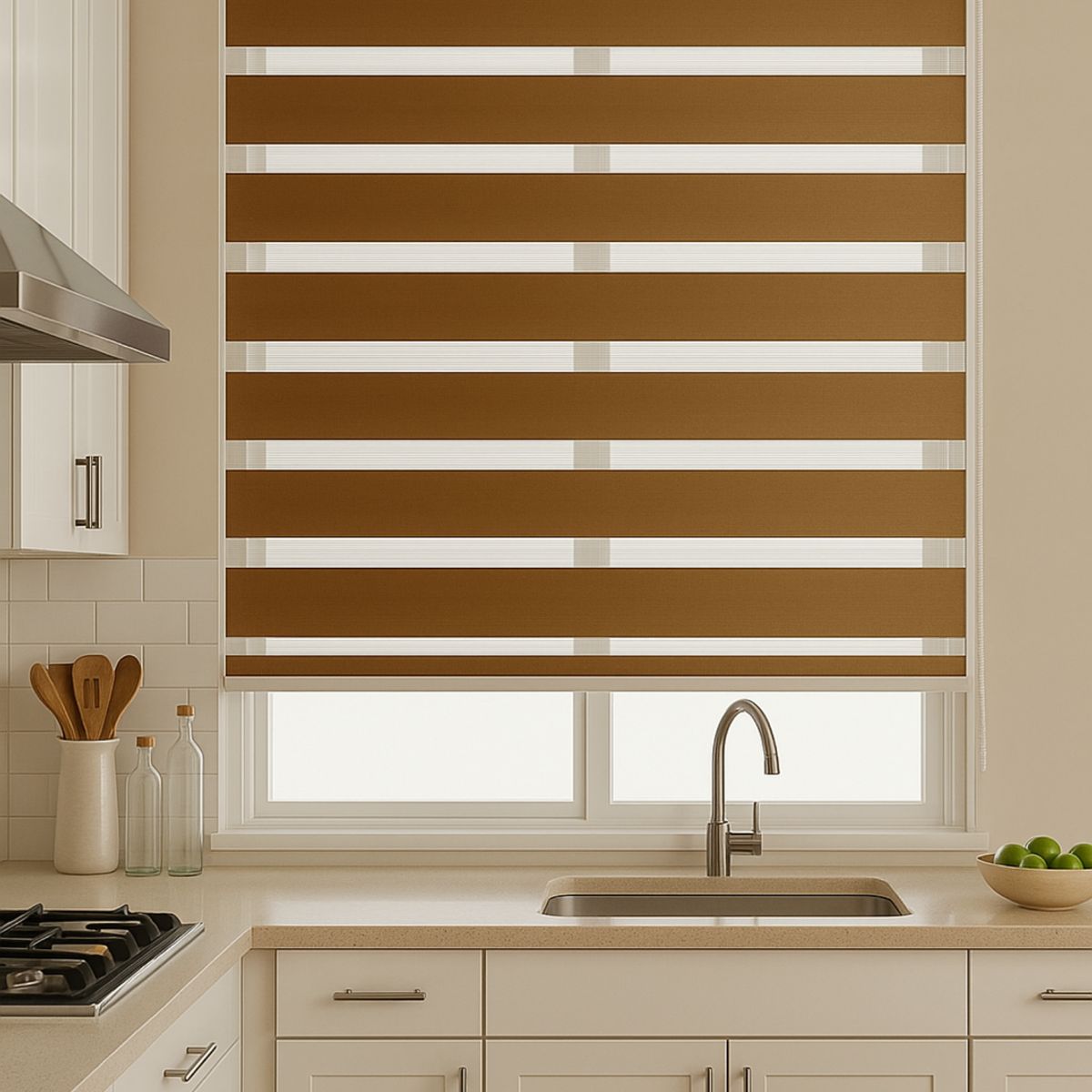 CLEMS CORTINAS - Cortina Roller Duo 075X140 Madera