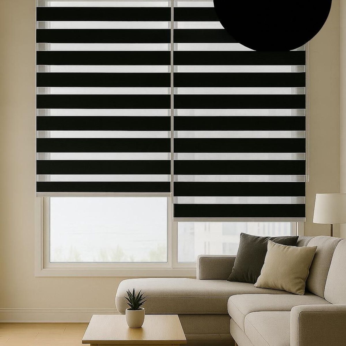 CLEMS CORTINAS - Cortina Roller Duo 075X140 Negro.