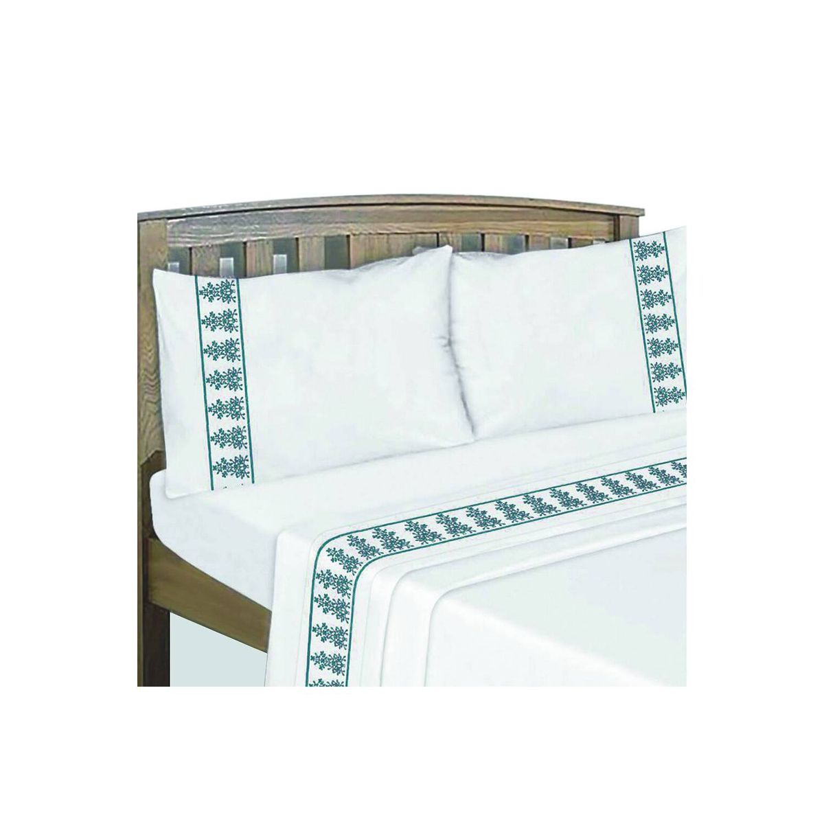 CHANTILLY - Sabanas Bordadas 180H Armony Queen Ladrillo.